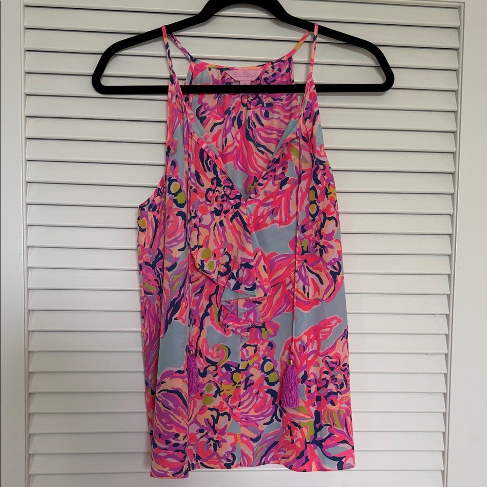 Lilly Pulitzer Pink and Blue Floral Camisole